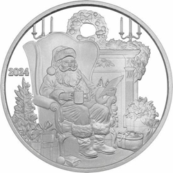 2024 Letters to Santa 1 oz Silver Round silver, rounds, silver coins, 1 oz silver, 999 silver, christmas, silver, fine silver coins, holiday